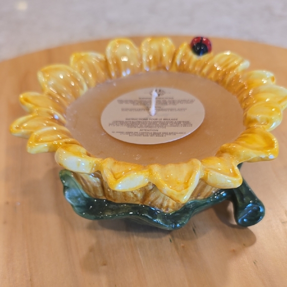 Fitz and Floyd Yellow Sunflower Candle Holder - Picture 2 of 9